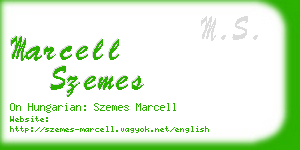 marcell szemes business card